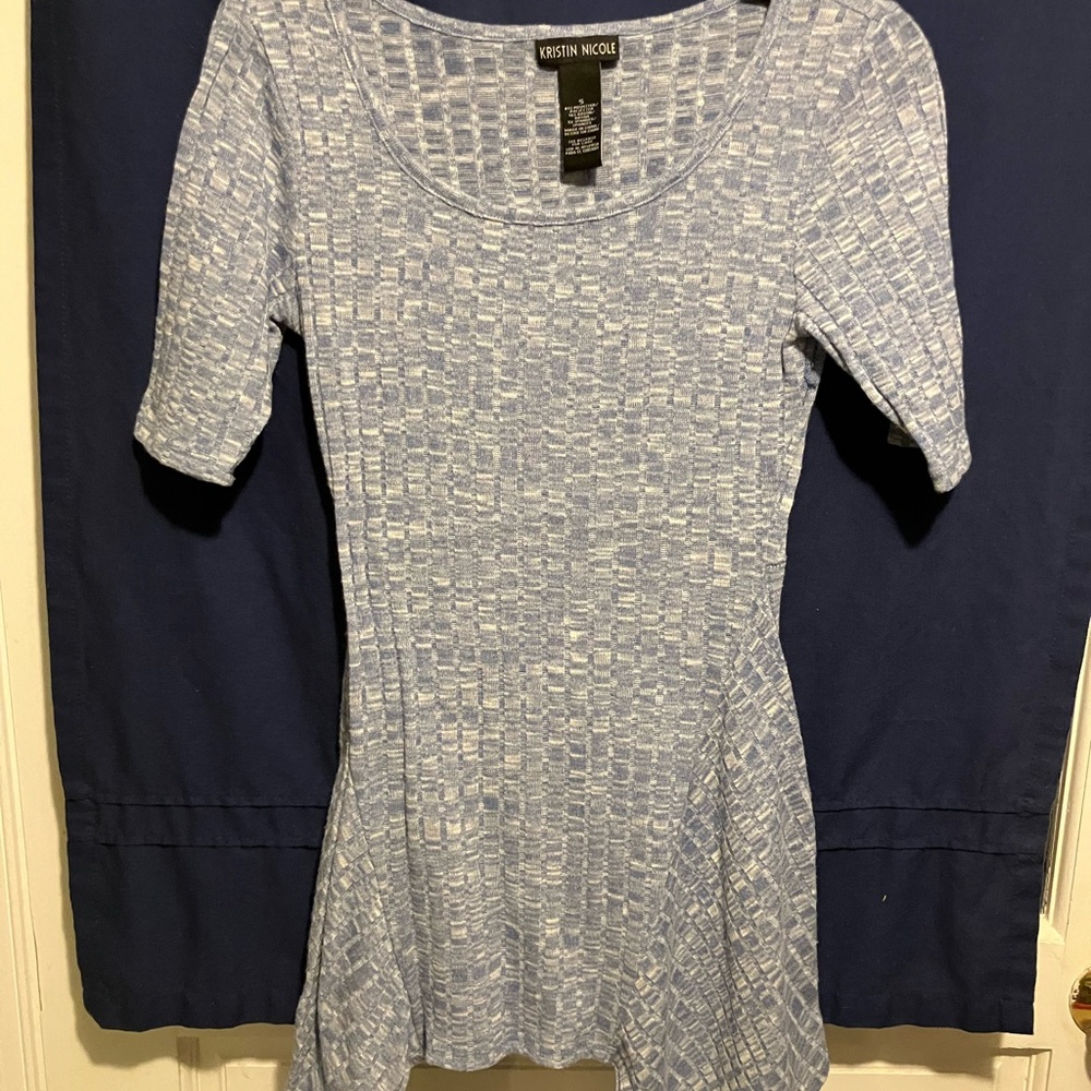 Kristin Nicole blue Patterned Women's tunic small